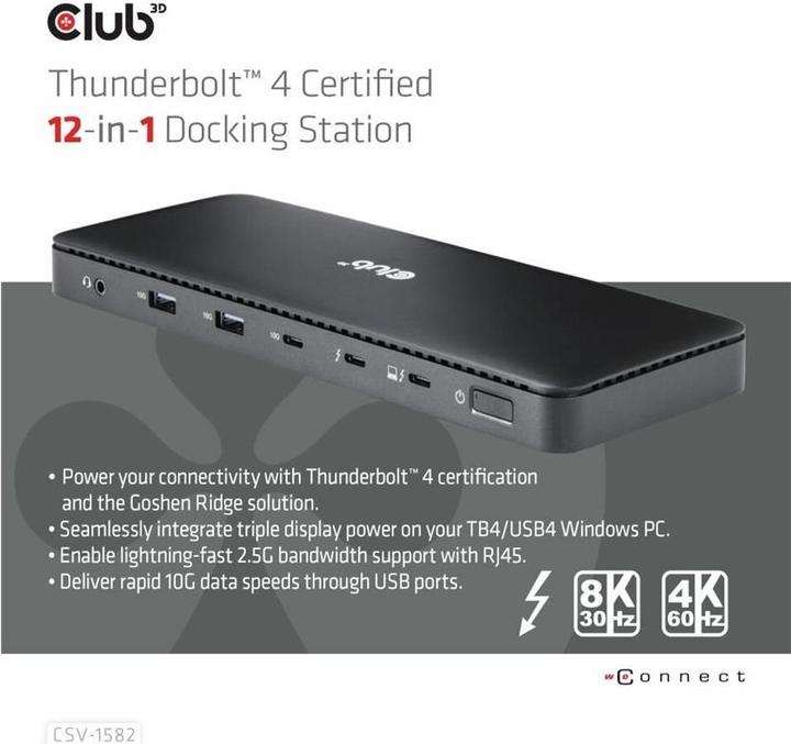 Produktbild Club 3D CSV-1582 (Thunderbolt, 11 Ports)