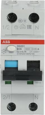 Produktbild ABB DS201A-B16/0,1 FI/LS-Schalter 6kA, 1P+N, 2CSR255180R2165
