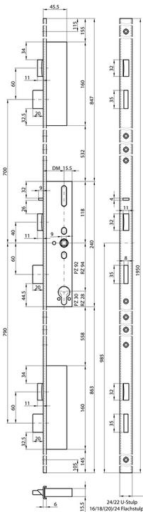 Image du produit MSL 24546PBe-SV.2/35/24U/9, DIN gauche