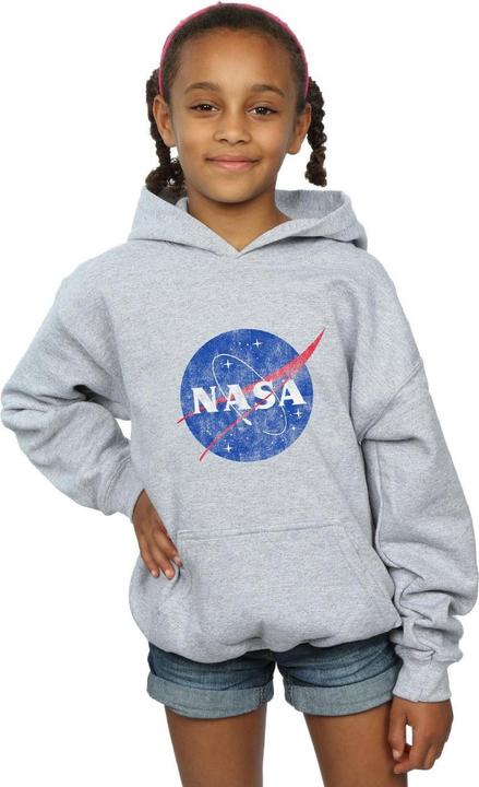 Produktbild Nasa Classic Insignia Logo Distressed Kapuzenpullover Mädchen (140, 146)