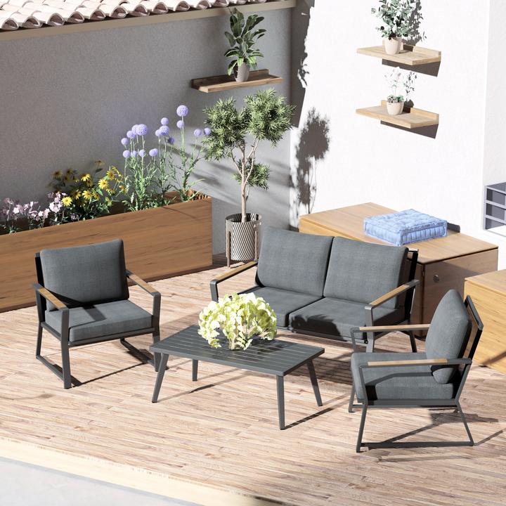 Actual product image Outsunny Garden furniture set with table