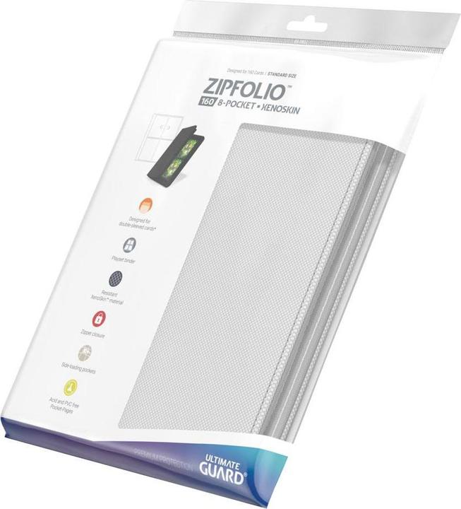 Produktbild Ultimate Guard UGD010352 - Zipfolio 160 – 8-Pocket Xenoskin Kartenmappe, weiss