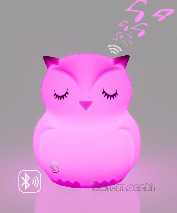 Produktbild MesMed Changing color silicone lamp with Bluetooth speaker Fluorescent Owl HU HU