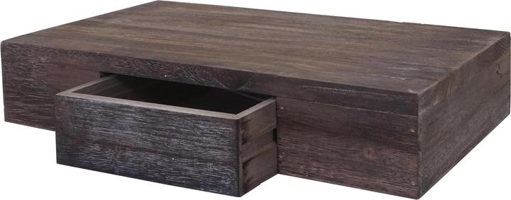 Produktbild Mendler Wandregal Oise, Regal Hängeregal mit Schublade, 40cm - braun shabby (40 x 25 x 8 cm)