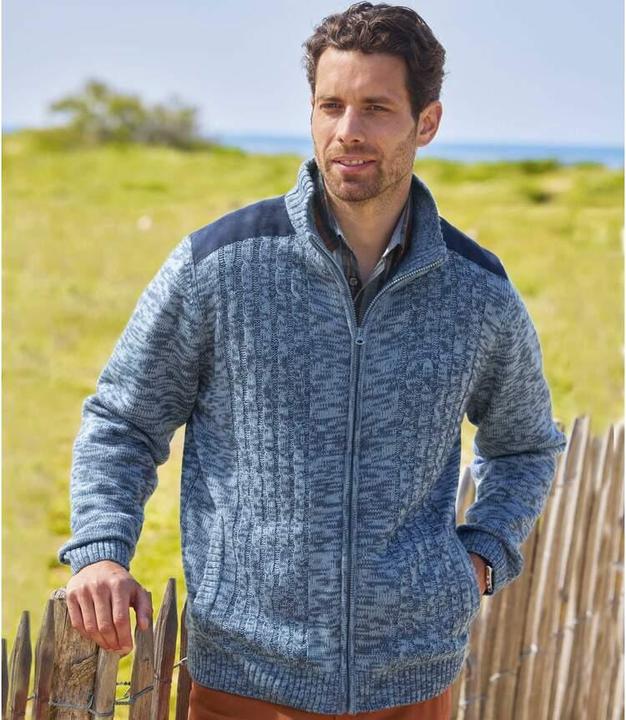 Produktbild Atlas For Men Gestrickte Jacke mit Fleecefutter (XXL)