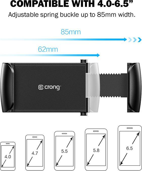 Actual product image Crong Universal Smart CRG-CH2-BLK car terminal holder