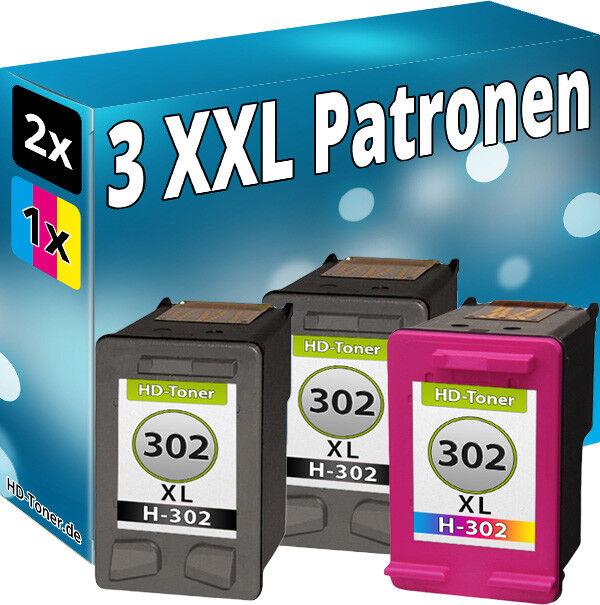 Image du produit Druckfuxx 3x TINTE PATRONEN für HP 302 XL Envy 4520 4521 4522 4524 4525 4526 452
