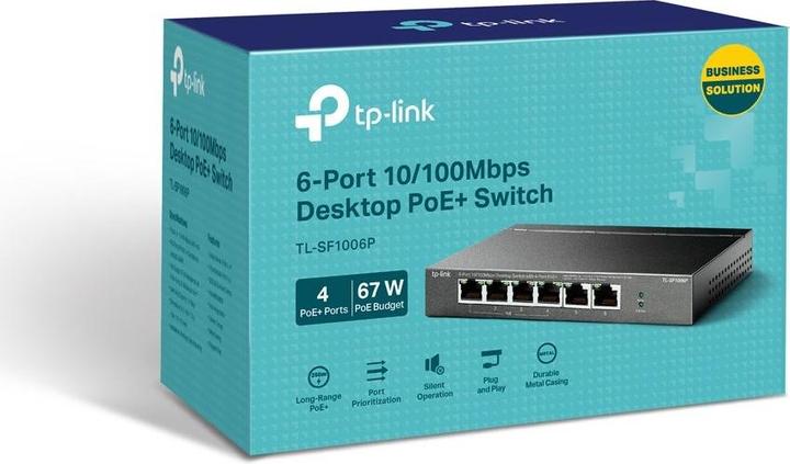Actual product image TP-Link TL-SF1006P (6 Ports)