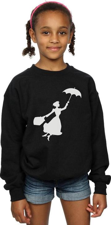 Actual product image Disney Girls Mary Poppins Flying Silhouette Sweatshirt (140, 146)