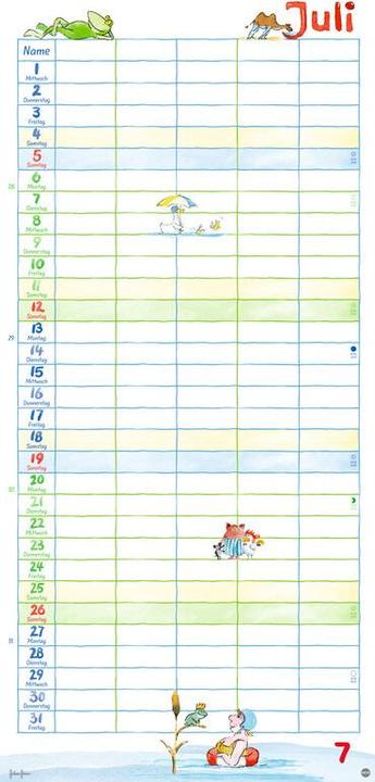 Actual product image Heye Familienplaner (21 x 45 cm, Hardcover, German)