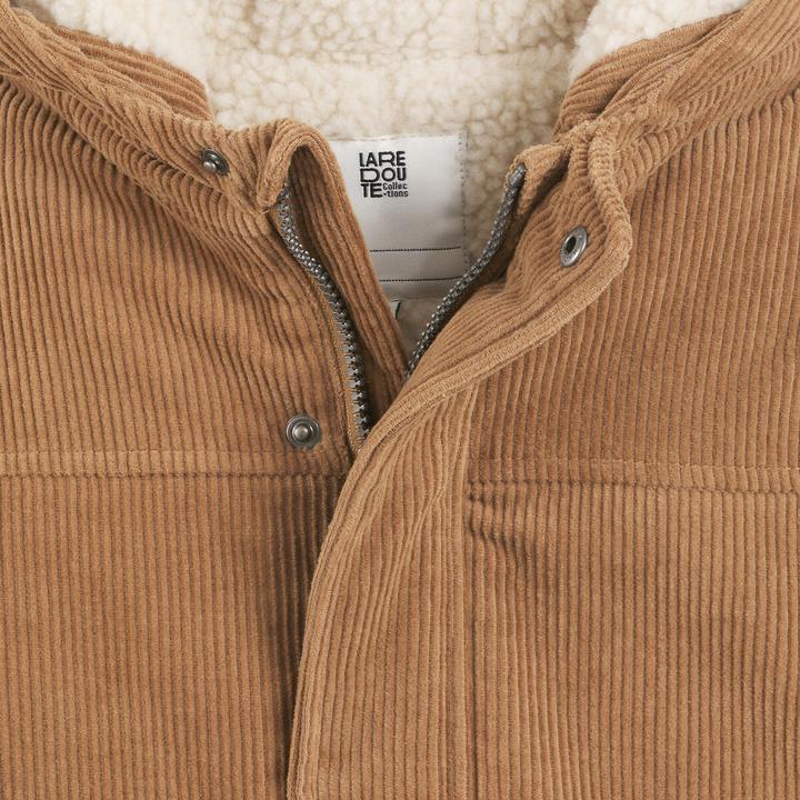 Produktbild La Redoute Collections Winterjacke aus Cord mit Kapuze und Plüschfutter (80)