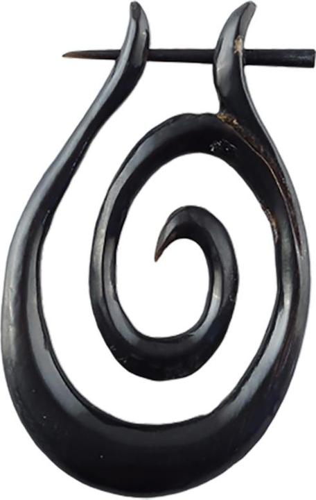 Produktbild Star Piercing Ohrring Spirale aus Wasserbüffelhorn (Organisch, ohne Messing)