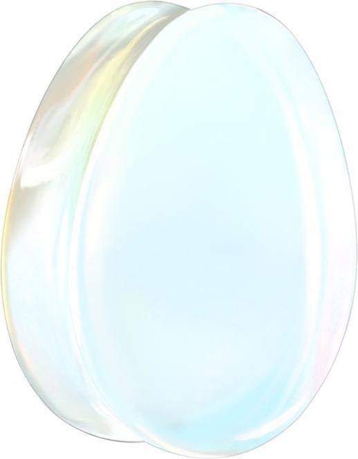 Produktbild Star Piercing Flared Plug Tropfen aus Opalite Stein (Mineralisch, ohne Messing)