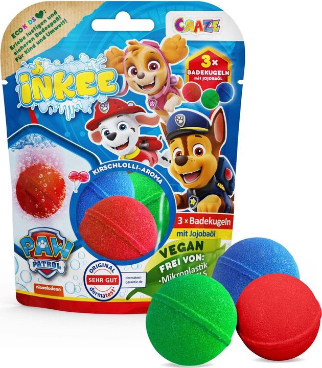 Craze Inkee Badekugeln 3er Pack Paw Partol (Badesalz)