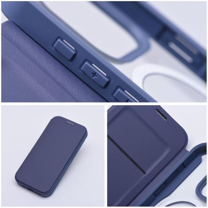 Actual product image OEM Book case SMART MAG Book case compatible with MagSafe for IPHONE 16 Pro blue (Apple iPhone 16 Pro)