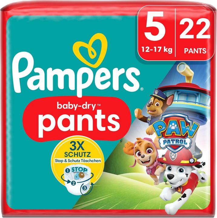 Produktbild Pampers Baby-Dry Pants Paw Patrol (Gr. 5, Tragepack, 22 Stück)