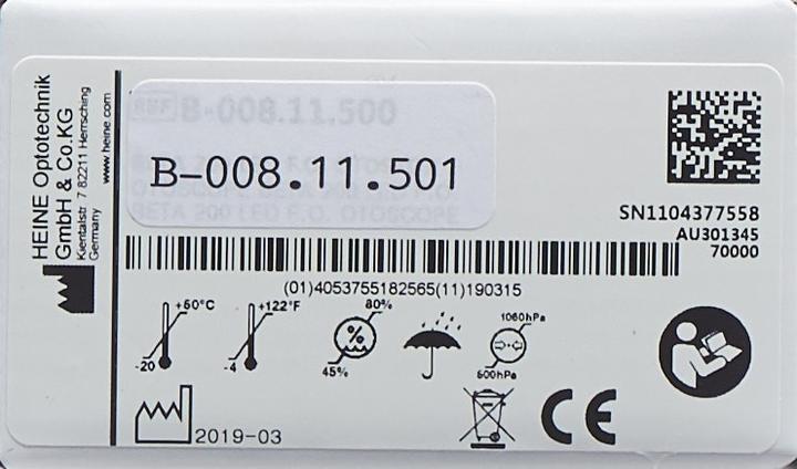 Actual product image Heine Beta 200 LED 3.5V Otoscope Head