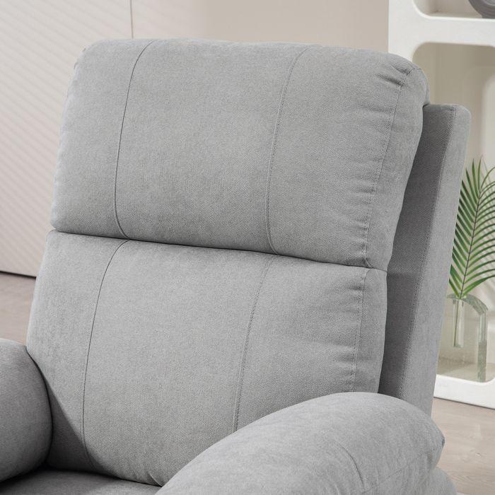 Immagine prodotto Swisshandel24 Poltrona TV elettrica stand-up aiuto reclinabile funzione telecomando poltrona massaggio look lino