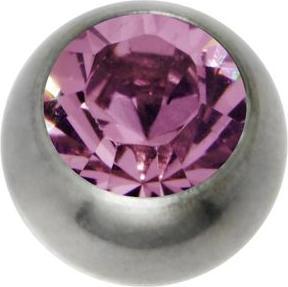 Bijouteria 1.2mm Titan Piercingteil (Swarovski Kristall, Titan)
