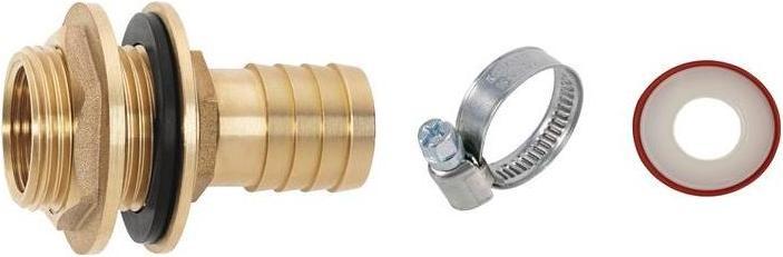 Immagine prodotto Geka Set di raccordi per barile da pioggia da 1 pollice in ottone misura 25 mm filettatura interna 3/4 ″. (25 mm)