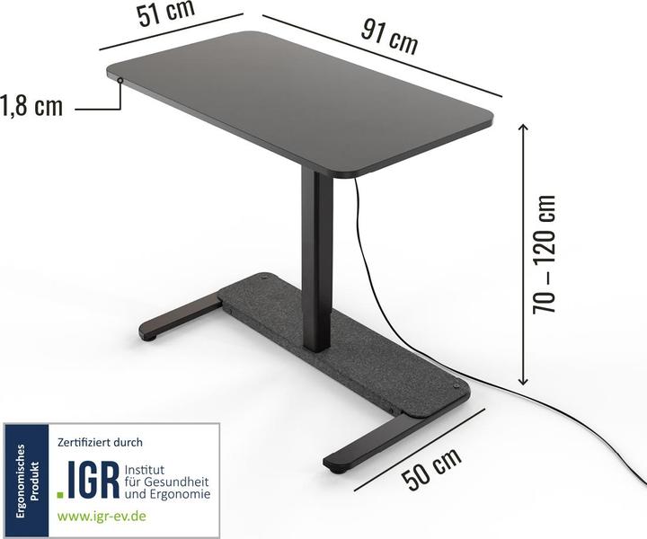 Actual product image Yaasa Desk One - Offwhite (91 x 51 cm)