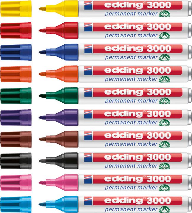 Energie-Label Edding 3000 Permanent Marker (Purple, 1.50 mm, 1 x)
