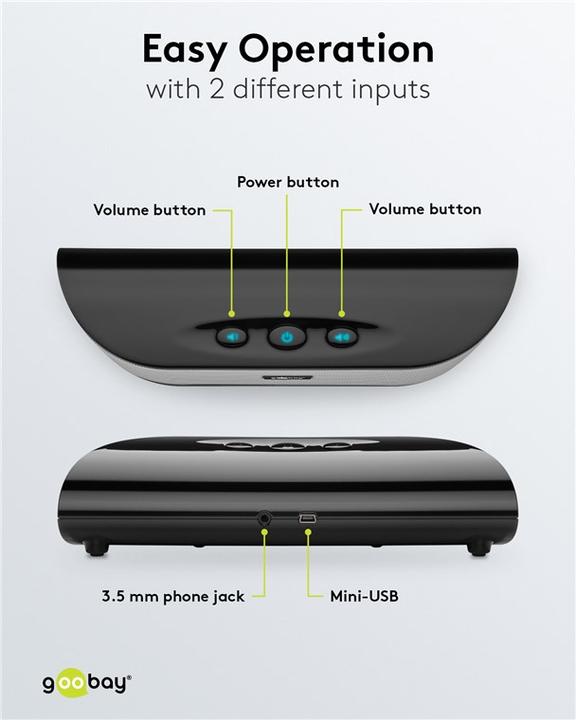 Actual product image Goobay SoundBar (3 W, 2.0 Channel)