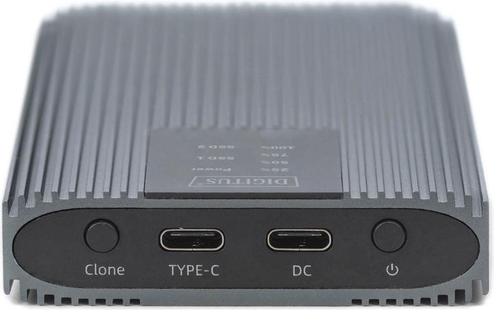 Produktbild Digitus USB M.2 NVMe Clonestation, SSD, NVMe, 20Gbits, USB 3.2 Gen2, Aluminium, toolfree (M.2 2280, M.2 2260, M.2 2242, M.2 2230)