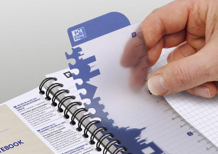 Actual product image Oxford Essentials A4 Soft Card Twin-wire Notebook 5mm Squares 180 Pages Black SCRIBZEE® Compatible (A4, Checked)