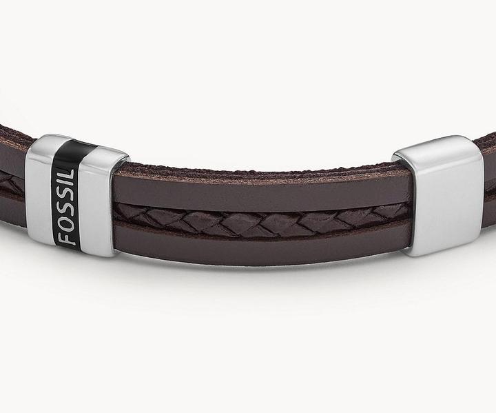 Immagine prodotto Fossil Bracciale gioiello (21.30 cm, Acciaio inossidabile, Cuoio)