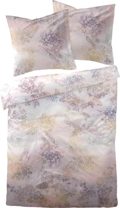 Produktbild Dormisette Mako-Satin Bettwäsche Floral lila (Bettwäsche Set, 135x200 cm + 80x80 cm)