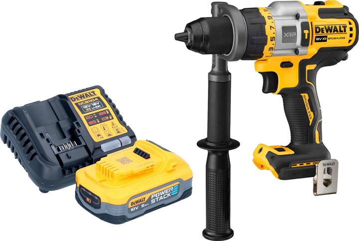 Actual product image DeWalt DCD 999 H1 cordless impact drill 18 V 95 Nm brushless + 1x Powerstack battery 5.0 Ah + (Rechargeable battery operated)