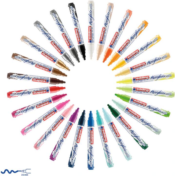 Produktbild Edding Acrylmarker 5100 Medium (Tiefschwarz, 3 mm, 1 x)