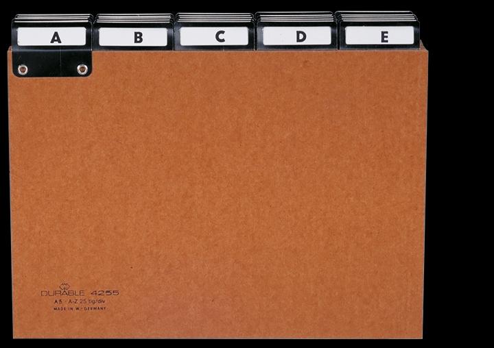 Immagine prodotto Durable Schede Guida E Registri Guida Di Cartone Pressato 1 Pz 425511 (A5)
