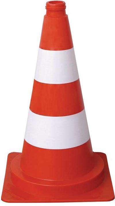 HP Autozubehör Cono di traffico altezza 500 mm luce diurna, 2 strisce peso 1,20 kg, 30 x 30 cm