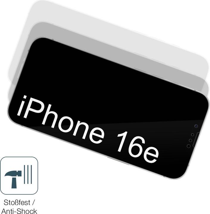 Actual product image Dipos Anti-Shock Screen Protector Clear (1 Piece, Apple iPhone 16e)