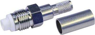 Actual product image Telegärtner TEGA J01701A0007Z FME cable socket Cr/Cr PP RG58C/U PP inner conductor CR.409