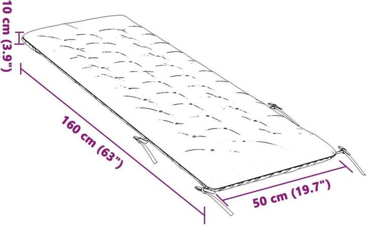 Actual product image VidaXL Sun lounger cover suede look (160 x 50 x 10 cm)