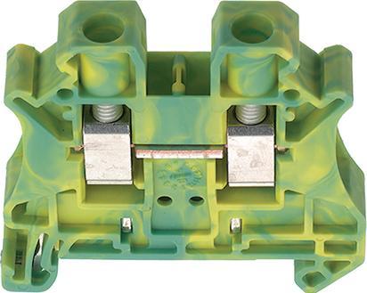 Actual product image Phoenix Contact Din rail terminal block,UT6 pe,yel/grn (122 mm)