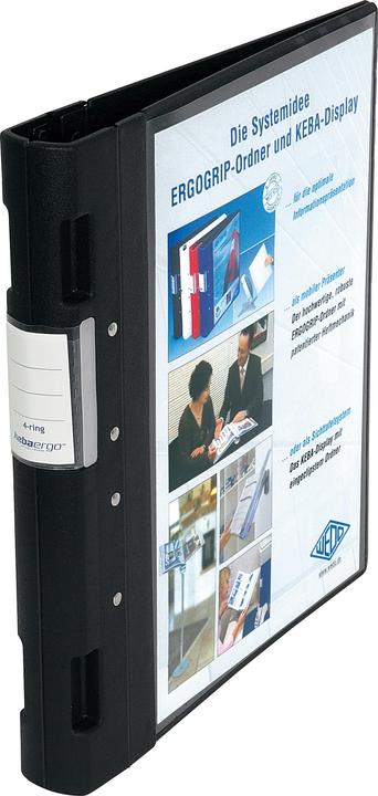 Actual product image Wedo ERGOGRIP presentation folder, 38 mm, black Front cover & back cover: black, DIN A4, filling height (A4, 38 mm, 1 Piece)