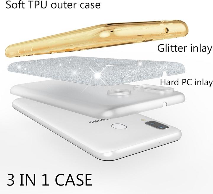 Actual product image Nalia Glitter cover (Samsung Galaxy A40)