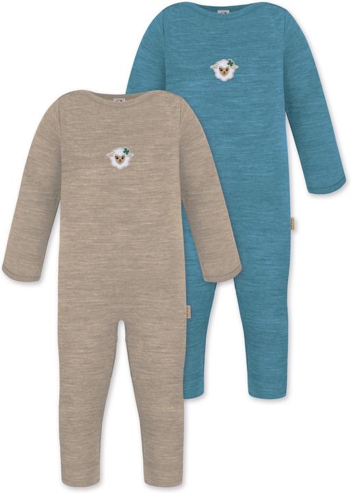 Normani 2er Pack Baby Merino Strampler „Tangoio" - 9595