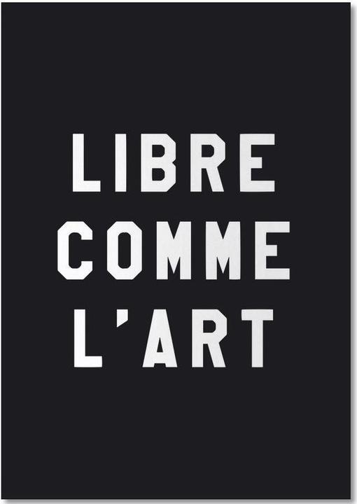 Image du produit Juniqe Libre Comme L'Art Black - Typographie & symboles (A5, Blanc)