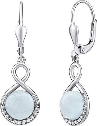Silvego Silver earrings with natural Aquamarine JST14710AQ