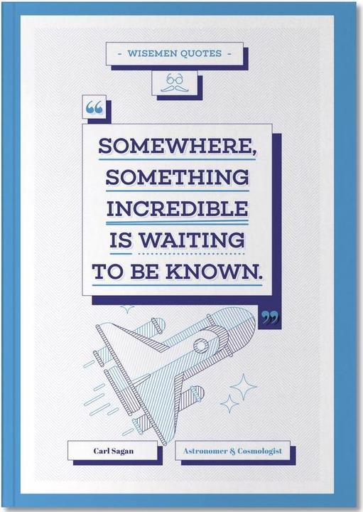Actual product image Juniqe Carl Sagan - Spaceships & Rockets (A5, Lined, Hardcover)