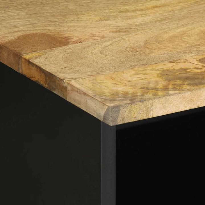 Immagine prodotto VidaXL Mobile TV Mobile TV basso Tavolo TV Nero Legno di mango grezzo (100 x 33,5 x 46 cm)