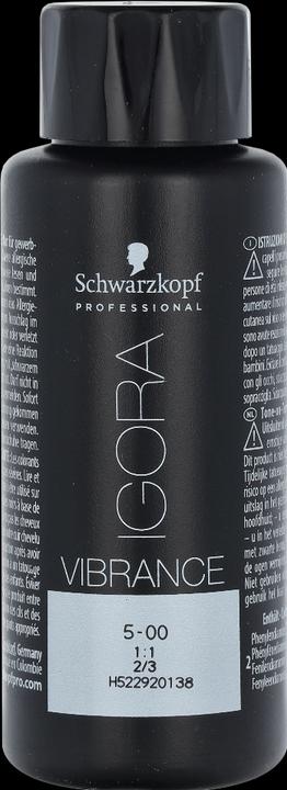Actual product image Schwarzkopf Professional IGORA Vibrance Hair Tint NEW (5-00 Light Brown Extra)