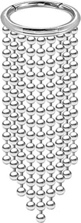 Produktbild Star Piercing Micro Segmentring klappbar silber Anhänger waagerecht neun Kugelketten (Chirurgenstahl 316L)