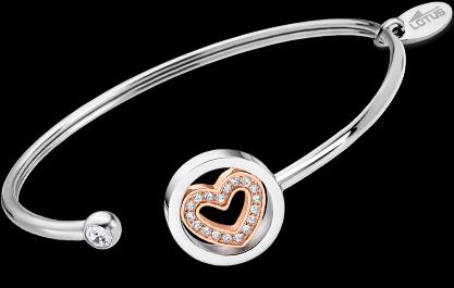 Lotus STIL-HERZ-ARMBAND LS2182-2/2 316L EDELSTAHL, DAMEN (Edelstahl)