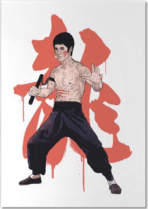 Actual product image Juniqe Bruce Lee - Actors & Actresses (A5, Dotted)